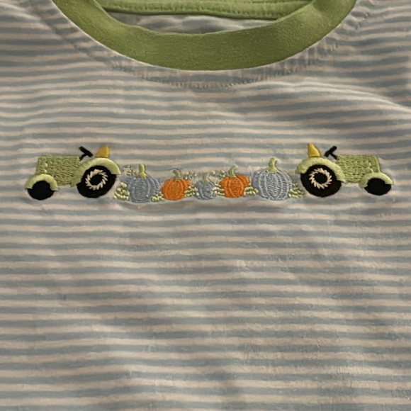 Itsy Bitsy 2T Pumpkin Tractor Long Sleeve Tee EUC - Picture 2 of 3